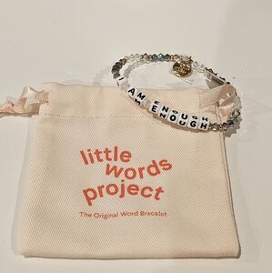 NWT Little Words Project "I Am Enough" friendship-style stretch bracelet